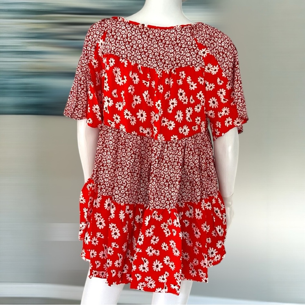 EASEL Floral pockets tunic blouse S M L - Picture 8 of 11